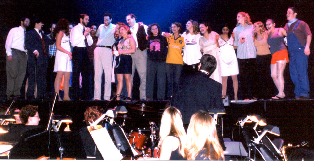 The cast and crew of Crazy for You, in 2002