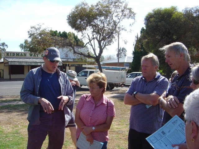 Chatting with locals about the solar car and solar energy in general