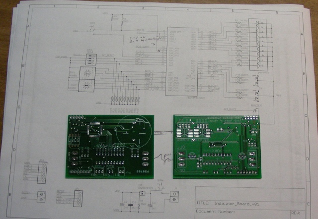 Version one PCB prototype of readout box