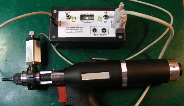 Version two demonstration unit with placing tool shown